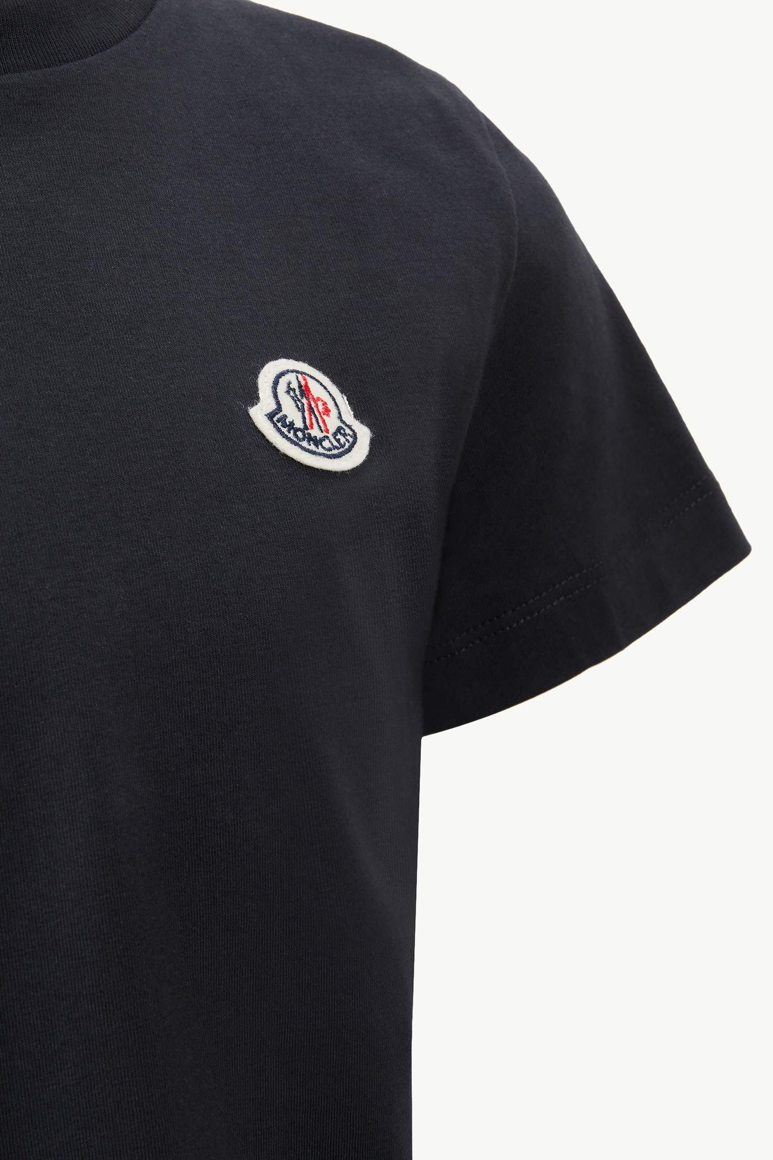 Camiseta de algodón con parche con logotipo (pack de 3) Niño Azul & Negro & Blanco Moncler 4